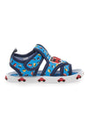 Modri sandali s potiskom gasilskega vozila Pitt kids PK2635D