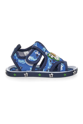 Modri sandali s potiskom Pitt kids PK2560A