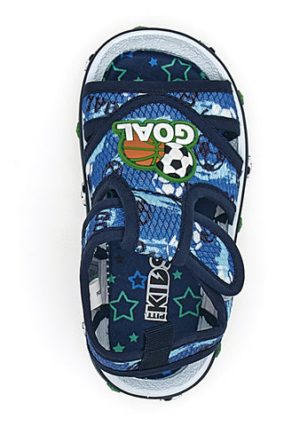 Modri sandali s potiskom Pitt kids PK2560A