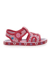 Roza sandali z morsko zvezdo in srčki Pitt kids PK2871A