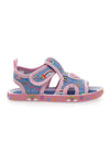 Modri sandali z mavricami in srčki Pitt kids PK2406C