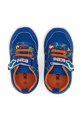 Modre in oranžne superge z vzorcem dinozavrov Pitt kids PK2380A