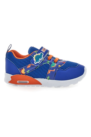 Modre in oranžne superge z vzorcem dinozavrov Pitt kids PK2380A