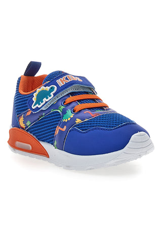 Modre in oranžne superge z vzorcem dinozavrov Pitt kids PK2380A