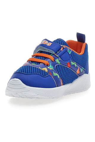 Modre in oranžne superge z vzorcem dinozavrov Pitt kids PK2380A