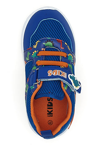 Modre in oranžne superge z vzorcem dinozavrov Pitt kids PK2380A
