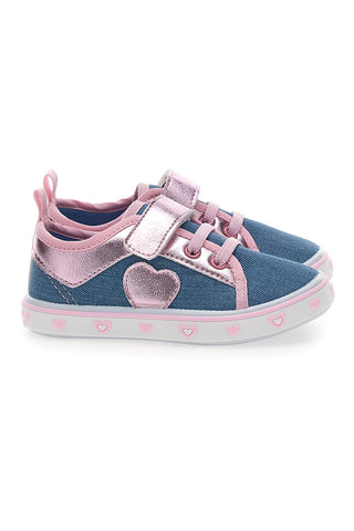 Roza in modre superge s srcem Pitt kids PK2469A
