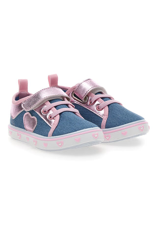 Roza in modre superge s srcem Pitt kids PK2469A