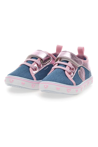 Roza in modre superge s srcem Pitt kids PK2469A