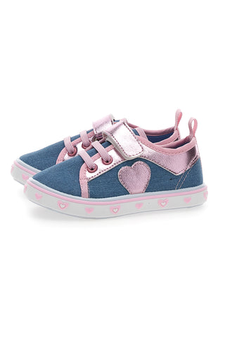 Roza in modre superge s srcem Pitt kids PK2469A