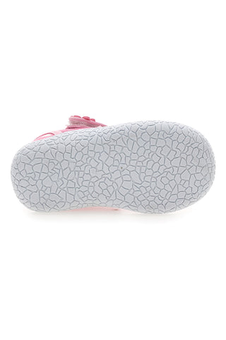 Roza sandali s cvetličnim vzorcem s polodprtimi prsti Pitt kids PK2876C