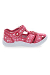 Roza polodprti sandali s cvetličnim vzorcem Pitt kids PK2877A