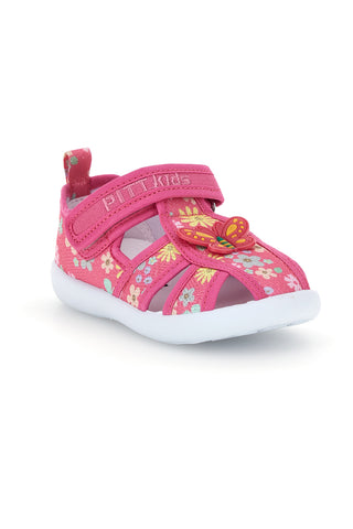 Fuksijevi sandali z naramnicami Pitt kids 0642685