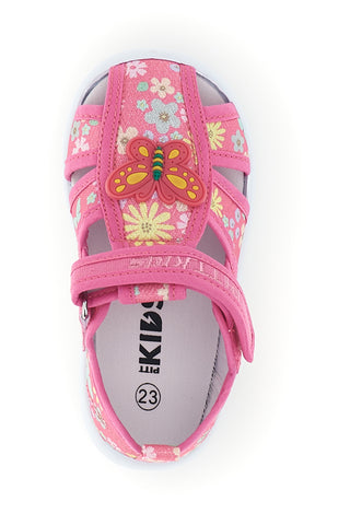 Fuksijevi sandali z naramnicami Pitt kids 0642685