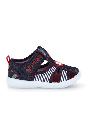 Modri in rdeči čevlji iz blaga z žogo Pitt Kids 2242876