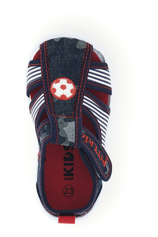 Modri in rdeči čevlji iz blaga z žogo Pitt Kids 2242876