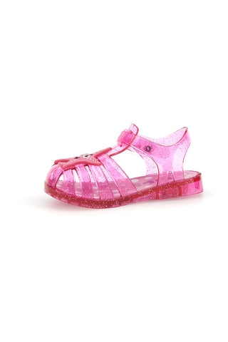 Roza prozorni sandali za plažo z zvezdico Pitt Kids 3142664