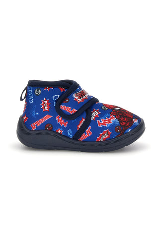 Scarpe da casa blu e rosse con stampa Spiderman R1310754T