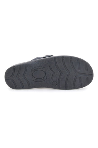 Delovni copati MR Chef 8015 Modri Prava usnja