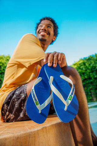 Papudlji Havaianas Brasil Logo Blu