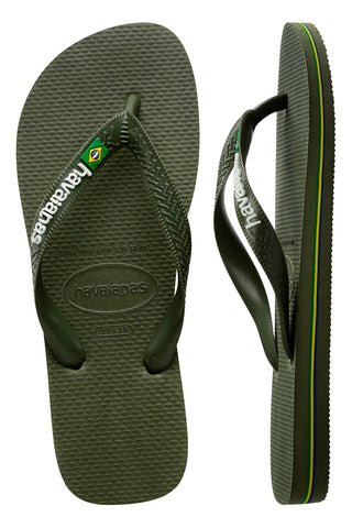 Sandalji Havaianas Brasil Logo Verdi