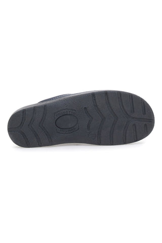 Delovni copati MR Chef 8028 Modri Prava usnja