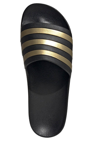 Črne natikače z zlatimi detajli Adidas Adilette Aqua