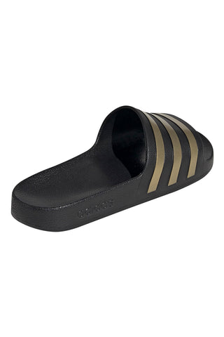 Črne natikače z zlatimi detajli Adidas Adilette Aqua