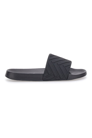 Črne gumijaste copate Superga 24456