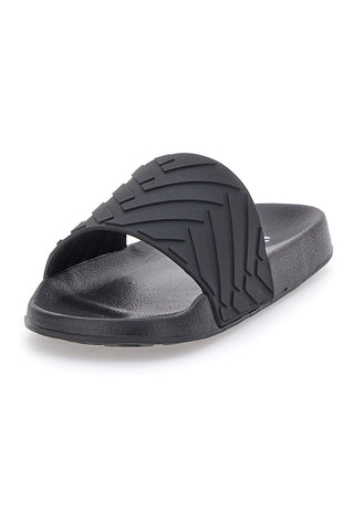 Črne gumijaste copate Superga 24456