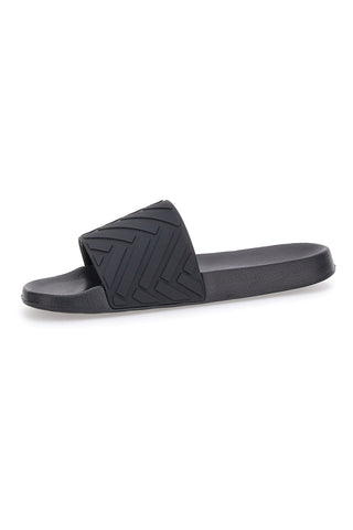 Črne gumijaste copate Superga 24456