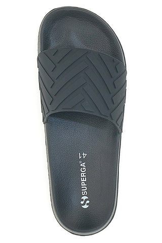 Črne gumijaste copate Superga 24456