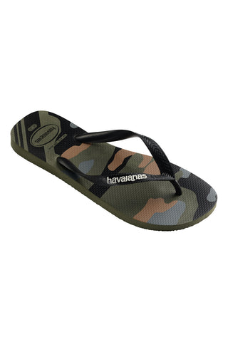 Gumijaste japonke Havaianas Top Camu v vojaški zeleni barvi