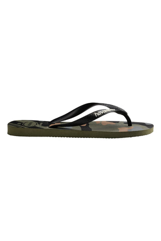 Gumijaste japonke Havaianas Top Camu v vojaški zeleni barvi