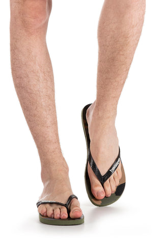 Gumijaste japonke Havaianas Top Camu v vojaški zeleni barvi