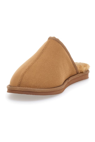 Rjave copate Sabot z dlako Superga 64876