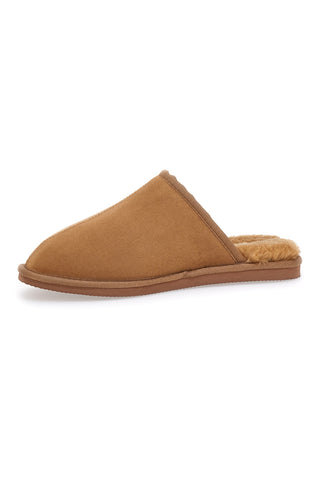 Rjave copate Sabot z dlako Superga 64876