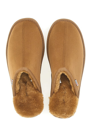Rjave copate Sabot z dlako Superga 64876