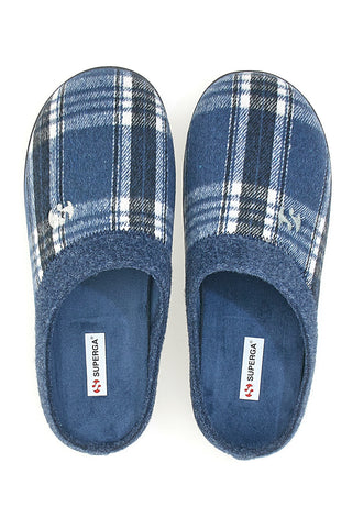 Modre copate s škotskim vzorcem SUPERGA 95394