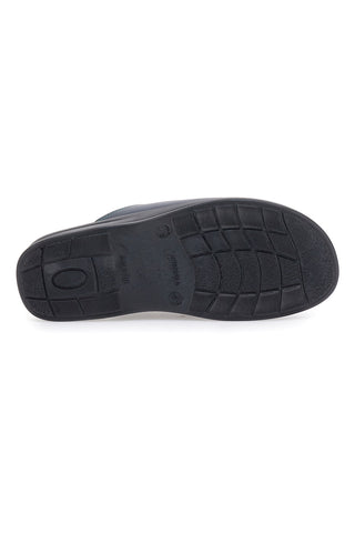 Delovni copati MR Chef 8028 Modri Prava usnja