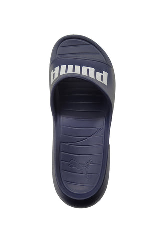 Temno modre copate z belim logotipom PUMA Divecat v2 Lite