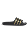 Črne natikače z zlatimi detajli Adidas Adilette Aqua