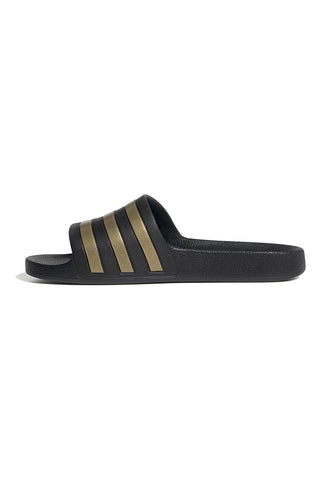 Črne natikače z zlatimi detajli Adidas Adilette Aqua