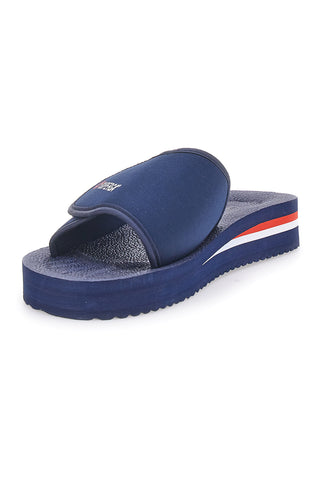 Modre natikače z nastavljivim trakom in logotipom Superga S24E702