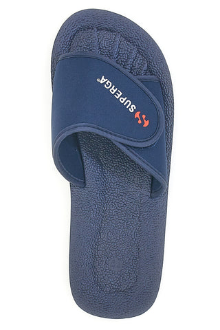 Modre natikače z nastavljivim trakom in logotipom Superga S24E702