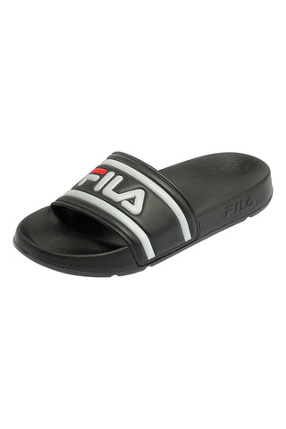 Črne copate z velikim logotipom Fila 101093
