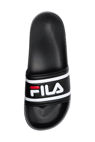 Črne copate z velikim logotipom Fila 101093