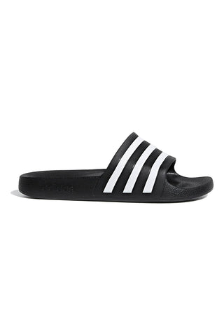 Črne natikače z belimi trakovi Adidas Adilette Aqua