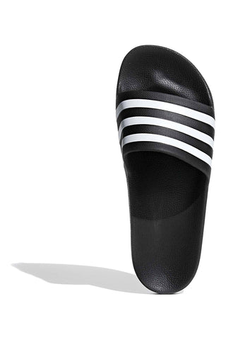 Črne natikače z belimi trakovi Adidas Adilette Aqua