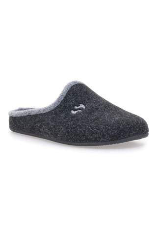 Antracitne filcaste copate s sivim robom Superga S10S225
